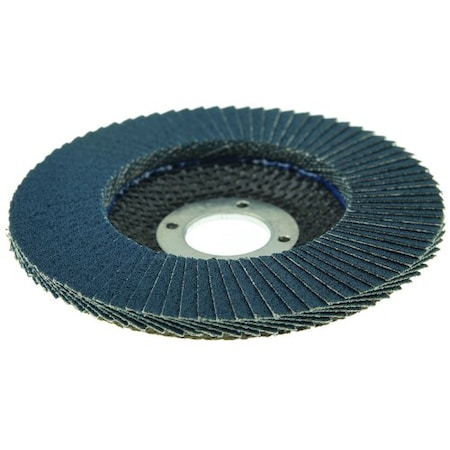Weiler 4-1/2" Abrasive Flap Disc, Flat (TY27), Phenolic Backing, 60Z, 7/8" 31403